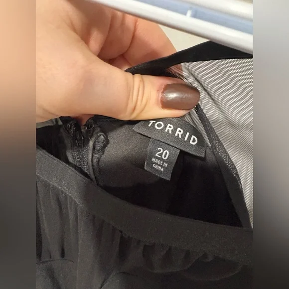 TORRID BLACK MESH DETAIL DRESS - Picture 7 of 9